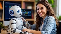 Девушка освоила профессию программиста